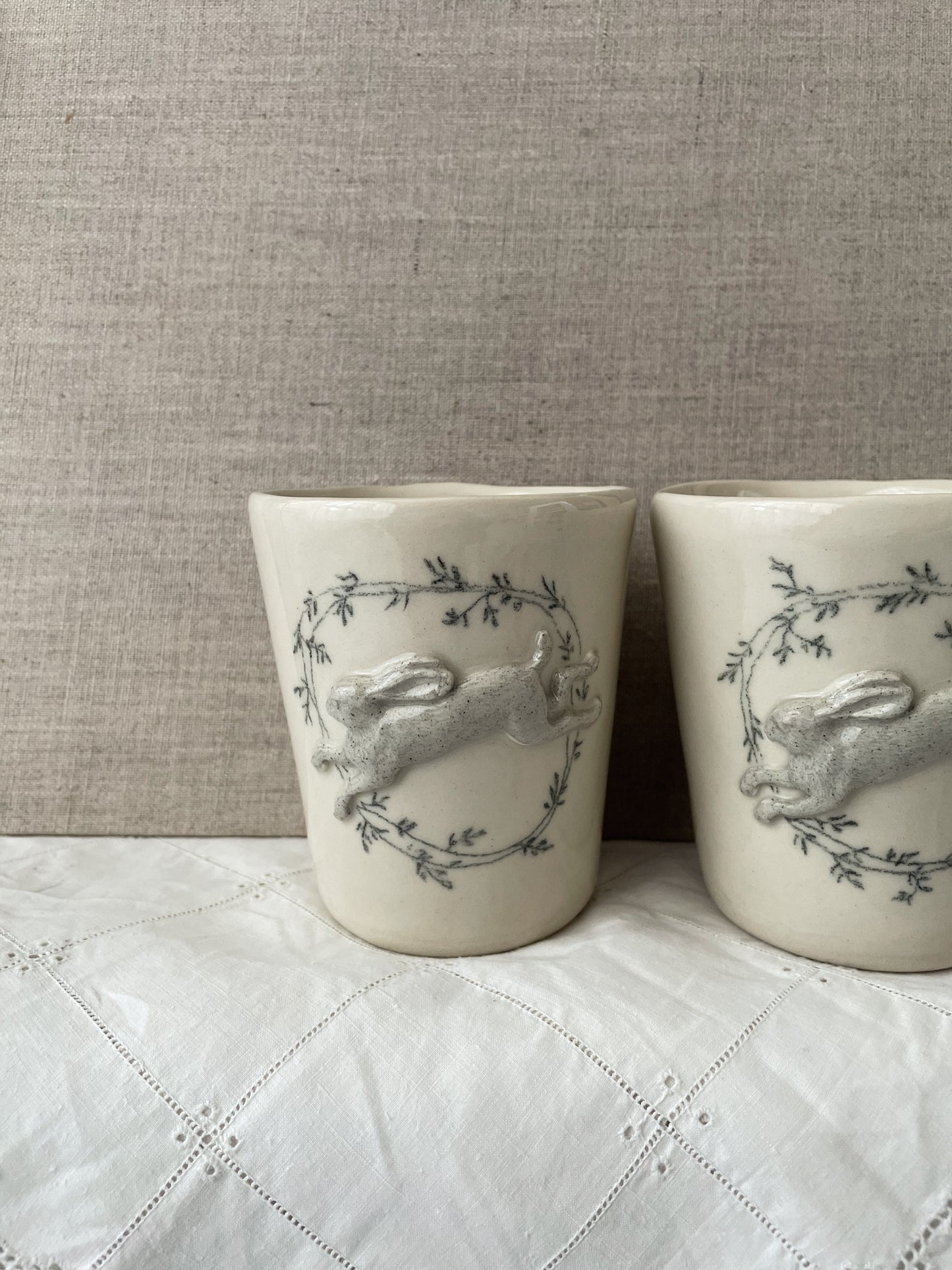 Hare Wreath Latte Mug- pre orders