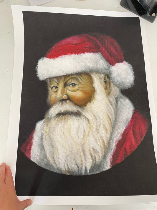 Nostalgic Santa Art Print