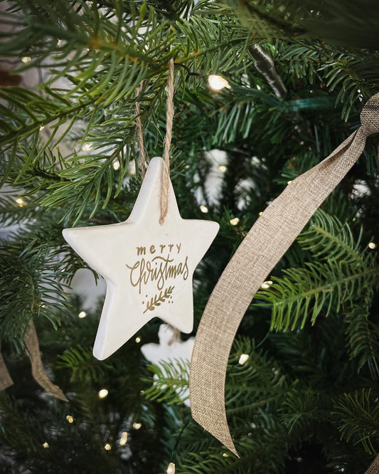 Merry Christmas Calligraphy Star